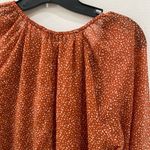 Abercrombie & Fitch Burnt Orange Polka Dot Chiffon Thong Bodysuit Size Small Photo 7