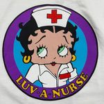 Betty Boop  Women's Luv A Nurse  White T-Shirt, Size L SKU 972 Photo 3