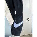 Nike  Leggings Medium Black Athletic Workout Gym Blue Swoosh Sporty NWT Photo 2