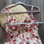 Petersyn coquette floral mini dress button down front open back Pink Photo 3