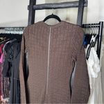 Givenchy 4G Monogram Knit Sheath Long Sleeve Dress in Chocolate Brown Photo 7