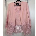 Vintage Moshita Couture Pink Embroidered Shell Tank & Blazer Set Cute Size 12 Photo 0