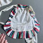 Vintage 1950s White Ruffle Jumper Dress with Apron Trim Handmade XS Photo 4