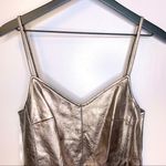 1. State  The Curator Metallic Silver‎ Foil Faux Leather Dress Photo 6