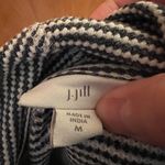 J.Jill  Lightweight Turtleneck Sweater Striped Pullover Wide Collar Medium Photo 1