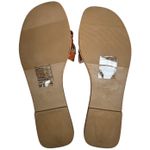 Yoki  Women Rust Crocodile Embossed‎ Rhinestone Slide Sandals Size 8 Photo 3