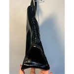 Nine & Co. Embossed Roses Dual Handle Strap Shoulder Bag Black Photo 1