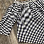 Madewell  Smocked Gingham Off Shoulder Top Blue White size XL NEW Photo 7