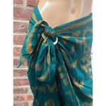 Women’s Rayon Sarong Wrap Skirt Made in Bali Resortwear Coverup Vacation Blue Size XS Photo 5