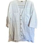 Show Me Your Mumu  Dahli Tunic Womens Medium White Lagenlook Gauze Boho Blouse Photo 0