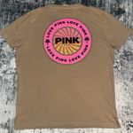 Victoria's Secret PINK CAMPUS SHINE TEE LARGE MOCHA LATTE2 Photo 0