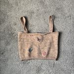 Witty Fox Embroidered Butterfly Tan Two Piece Cropped Cardigan & Top Set SIZE XS Photo 7