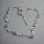 Source Unknown Bridal/Wedding Rhinestone Flower Vine Silver Tone Metal Like New Glam Necklace Photo 1