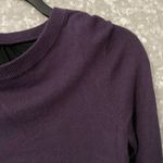 Chelsea 28 Purple Sweater with Black Semi Sheer Back - Size Small - Balloon Arms Photo 1