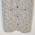 Loft  Black and White Button-up Tweed Sleeveless Shift Dress Size XL Photo 3