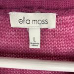 Ella Moss Size L Sweater Penelope Crew Neck Bell Sleeve Knit Pink Magenta Photo 3