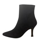 NIB! Lisa Vicky Art Pointed Toe Black Stiletto Heel Suede Bootie Photo 4