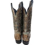 Women’s J.B. Dillon Reserve Distressed Turquoise Patina Western Boots – Size 11B Brown Photo 4