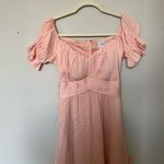 Selfie Leslie  LINKA OFF-SHOULDER TIE BACK DRESS PEACH Photo 4
