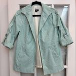 MAUS & HOFFMAN Mint Green Seersucker Striped Blazer Jacket Size 8 Medium NWT Photo 0