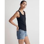 Madewell ✨ Whisper Cotton Scoopneck Tank Black Sz Medium Top✨ Photo 1