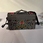 WomensColorful Fully Embroidered Floral 2 Sided Satchel Bag With Crossbody... Photo 1