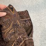 CHAPS Vintage Y2K Forest Fairy Skirt Womens 8 Brown Paisley Polyester Preppy Photo 8