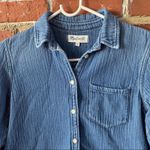 Madewell  Button Down Denim Shirt Sz XS Long Sleeve Jean Shirt Western Photo 1