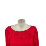 Intermix  Nikki‎ Top Blouse Shirt Long Sleeve Ruffle Cotton Red Size Large Photo 2