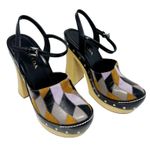 Prada Patchwork Platform ChunkyWooden Pumps Heels S/S 2015 Runway Size EU 39 Photo 2