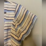 Coco Bianco ⭐️ striped linen blend button front crop top size XL Photo 2