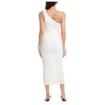 Bardot Lilita Rosette One-Shoulder Stretch Jersey Midi Dress in Orchid White XS Photo 1