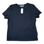 Karen Scott  jet black short sleeve tee shirt, size PXL, NWT Photo 0