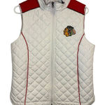Chicago Blackhawks NHL White Quilted Puffer Vest Hockey Women's Size‎ Medium Photo 0