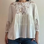 boho blouse lace no size tag White Size L Photo 0