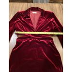 Nicholas Revolve  Gabriela Red Velvet Blazer cut out long sleeve mini Dress 10 Photo 6
