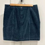 PacSun Mini Skirt Corduroy Paneled High Waisted Teal Green Size 27 Boho Fall NWT Photo 4