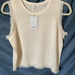 FATE. Cream fringe tank top- M Photo 14