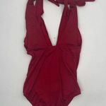 NWOT MEI L’ANGE Swimsuit One Piece Red Eve Bow Tie Swim Beach Classic Medium Photo 3