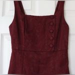 Urban Outfitters  Hallie Wine Colored Embroidered Square Neck A-line Mini Dress Photo 10