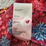 Maeve Anthropologie Printed Pintucked Blouse Red Multicolor Floral Size M Photo 11