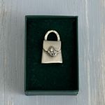 Beautiful Vintage Pewter Handbag Purse Tac Lapel Pin Silver Photo 1