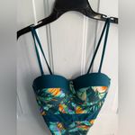 Cupshe NWT Tropical One Piece Swimsuit Green Leaf Print Size L Photo 3