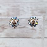 Vintage Screw Back Earrings Unusual Design Egyptian Theme Photo 0