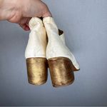 Esquivel | Elegant‎ Cream Ankle Boots with Wooden Heel 8 White Photo 2