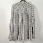 Free People Oversized Bohemian Grunge 90s Fall Cardiff Plaid Top Shirt Medium Photo 6