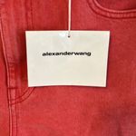 Alexander Wang  Bite Red Denim High Rise Shorts Photo 4