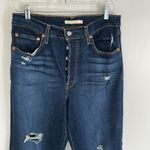 Levi's Levi’s Ribcage Straight Ankle Distressed Jeans Photo 4