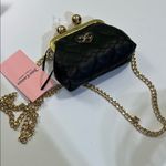 Juicy Couture  Black and Gold Mini Bag with Quilted Design Photo 14