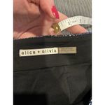 Alice + Olivia  blue elana tweed metallic ladies mini skirt size 12 Photo 6